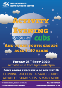 Activity Evening - Younger Sections